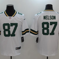Men's Green Bay Packers Jordy Nelson #87 White Game Player Jersey1