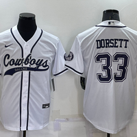 Men's Dallas Cowboys Tony Dorsett #33 White Game Jersey1 Joint Edition