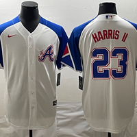Men's Atlanta Braves Michael Harris II Nike White 2023 City Connect Replica Player Jersey1
