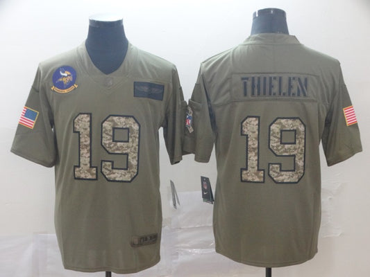 Men's Minnesota Vikings Adam Thielen #19 Brown Authentic Game Jersey1
