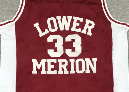 Men's Los Angeles Lakers Kobe Bryant #33 Lower Merion High School Jersey1 Maroon