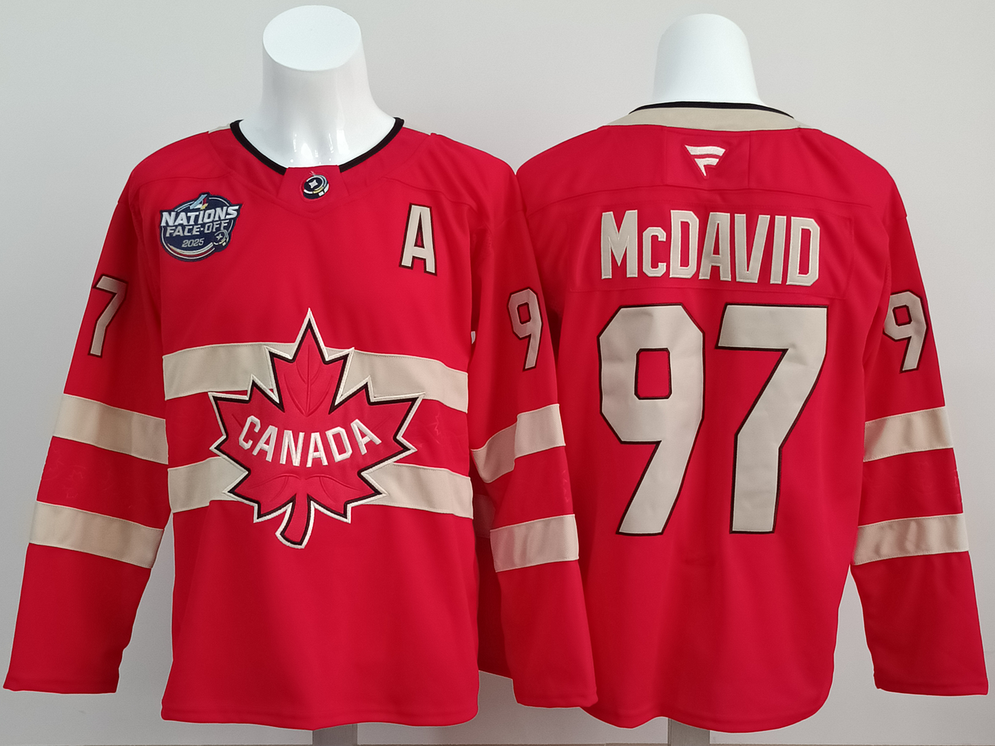 Men's Canada 2025 4 Nations Face-Off Connor McDavid #97 Fanatics Red Player Jersey