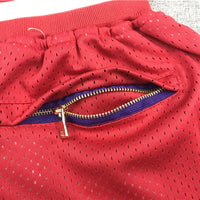 Men's Atlanta Hawks Red/White Basketball Retro Shorts1