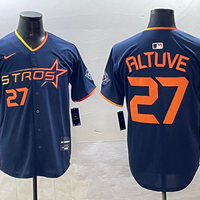 Men's Houston Astros Jose Altuve #27 Navy 2025 City Connect Limited Player Jersey1
