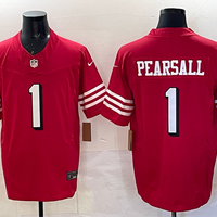 Men's San Francisco 49ers Brock Pearsall #1 Scarlet Alternate Game Player Jersey