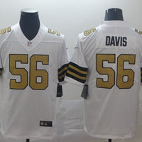 Men's New Orleans Saints Demario Davis #56 White Player Game Jersey1