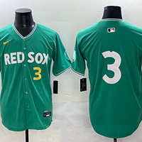 Men's Boston Red Sox Ceddanne Rafaela #3 Green 2025 City Connect Limited Player Jersey