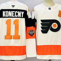 Men's Philadelphia Flyers Travis Konecny #11 Fanatics White Player Jersey