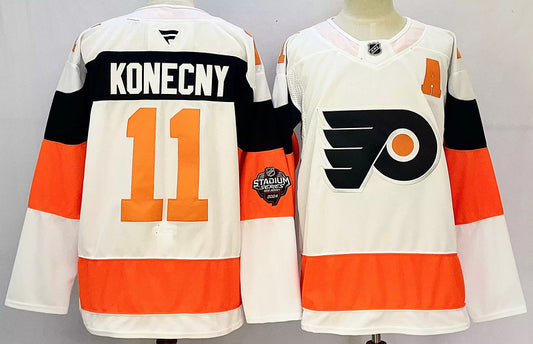 Men's Philadelphia Flyers Travis Konecny #11 Fanatics White Player Jersey