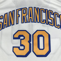 Men's Golden State Warriors Stephen Curry #30 White Classic Player Jersey1