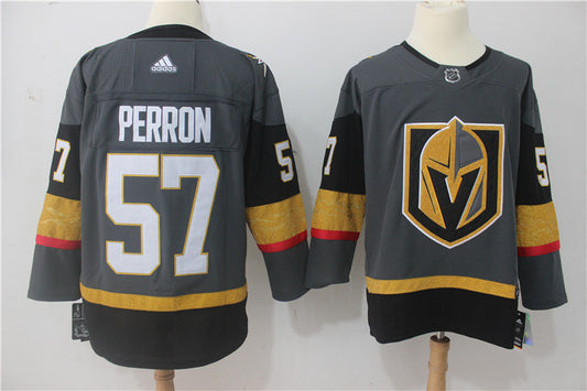Men's Vegas Golden Knights David Perron #57 Gray Breakaway Player Jersey1
