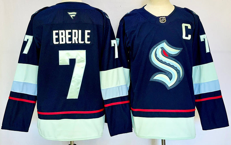 Men's Seattle Kraken Jordan Eberle #7 Fanatics Navy Home Breakaway Player Jersey