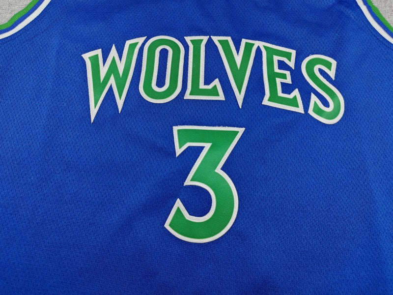 Men's Minnesota Timberwolves Jaden McDaniels #3 Blue Swingman Jersey - Icon Edition