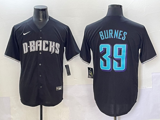 Men's Arizona Diamondbacks Corbin Burnes #39 Black Player Jersey