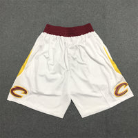 Men's Cleveland Cavaliers White Basketball Shorts1