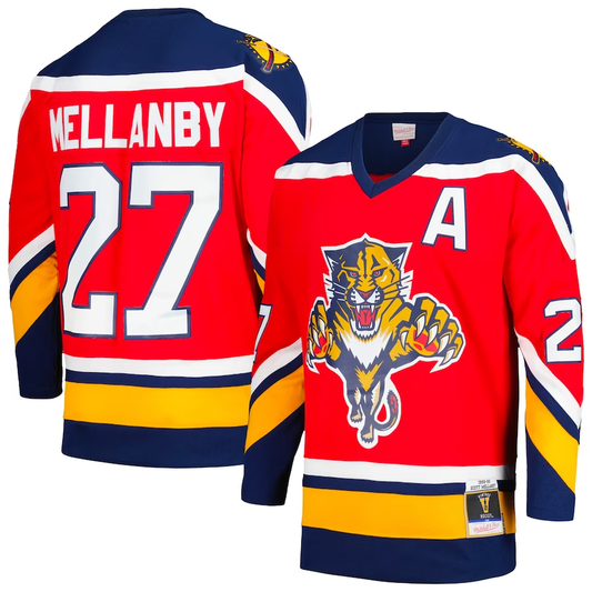 Men's Florida Panthers Scott Mellanby #27 Red Home Breakaway Player Jersey1