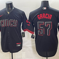 Men's Cincinnati Reds Julian Garcia #57 Black 2023 City Connect Replica Player Jersey