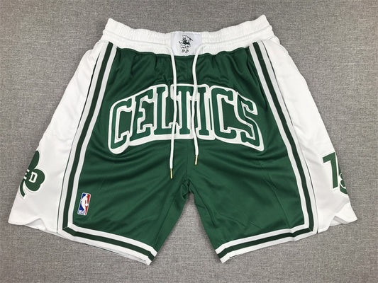 Men's Boston Celtics Green/White City Edition Basketball Shorts1