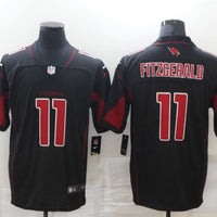 Men's Arizona Cardinals Larry Fitzgerald #11 Black Player Game Jersey1