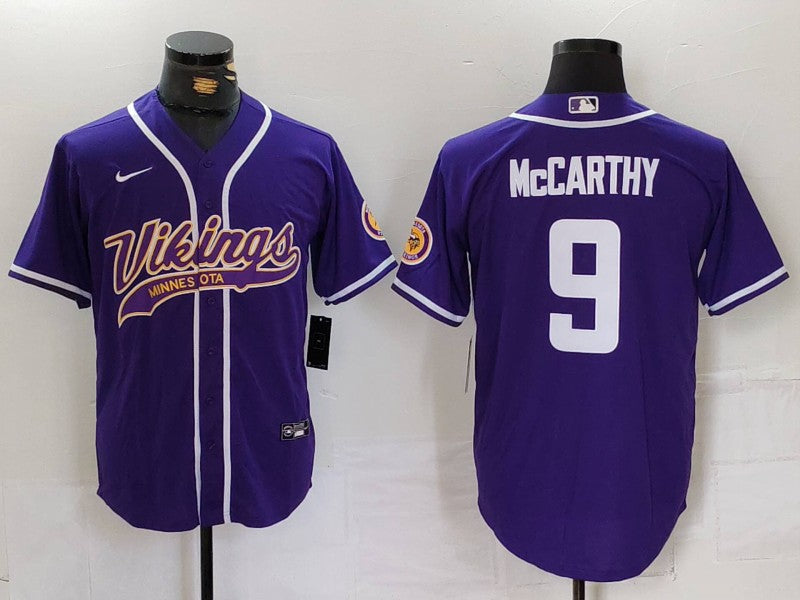 Men's Minnesota Vikings J.J. McCarthy #9 Purple Game Jersey1