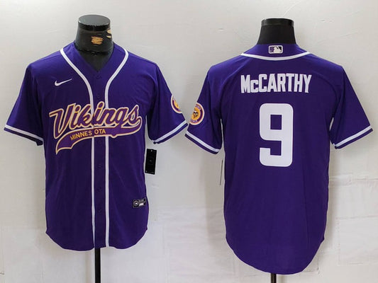 Men's Minnesota Vikings J.J. McCarthy #9 Purple Game Jersey1