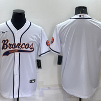 Men's Denver Broncos White Blank Jersey1
