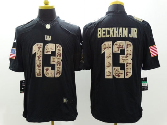 Men's New York Giants Odell Beckham Jr. #13 Black Authentic Game Jersey1
