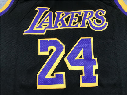 Men's Los Angeles Lakers Kobe Bryant #24 Black 2020/21 Swingman Player Jersey1