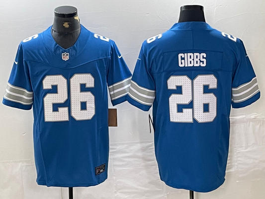 Men's Detroit Lions Jahmyr Gibbs #26 Blue Vapor F.U.S.E. Limited Jersey1