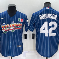 Men's Los Angeles Dodgers Jackie Robinson #42 Blue Fashion Stitched Jersey1