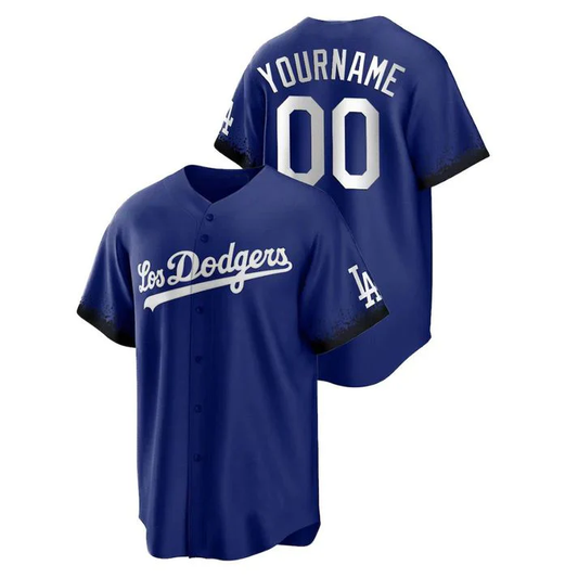 Men's Los Angeles Dodgers Royal Replica Custom Jersey1