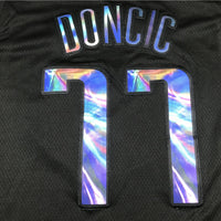 Men's Dallas Mavericks Luka Doncic #77 Black Swingman Game Jersey1