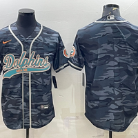 Men's Miami Dolphins Grey Camouflage Blank Jersey1