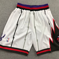 Men's Toronto Raptors White Basketball Shorts1