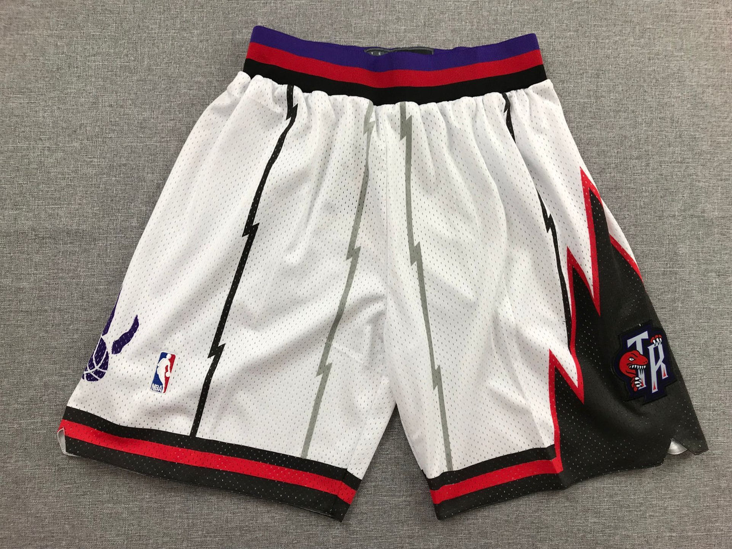 Men's Toronto Raptors White Basketball Shorts1