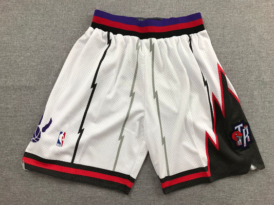 Men's Toronto Raptors White Basketball Shorts1