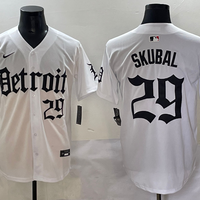Men's Detroit Tigers Tarik Skubal #29 White Game Jersey