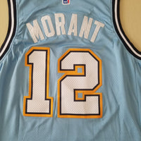 Men's Memphis Grizzlies Ja Morant #12 Blue City Edition Classic Jersey1