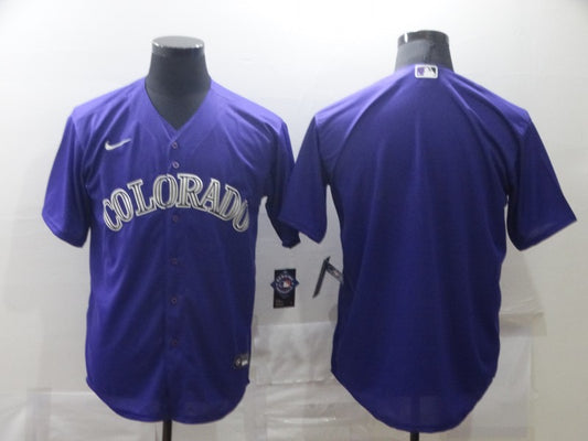 Men's Colorado Rockies Purple Alternate Replica Blank Jersey1