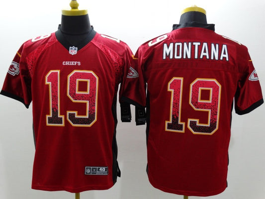Men's Kansas City Chiefs Joe Montana #19 Red Game Jersey1