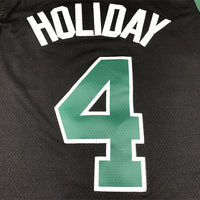 Men's Boston Celtics Jrue Holiday #4 Black Swingman Jersey1 - Statement Edition