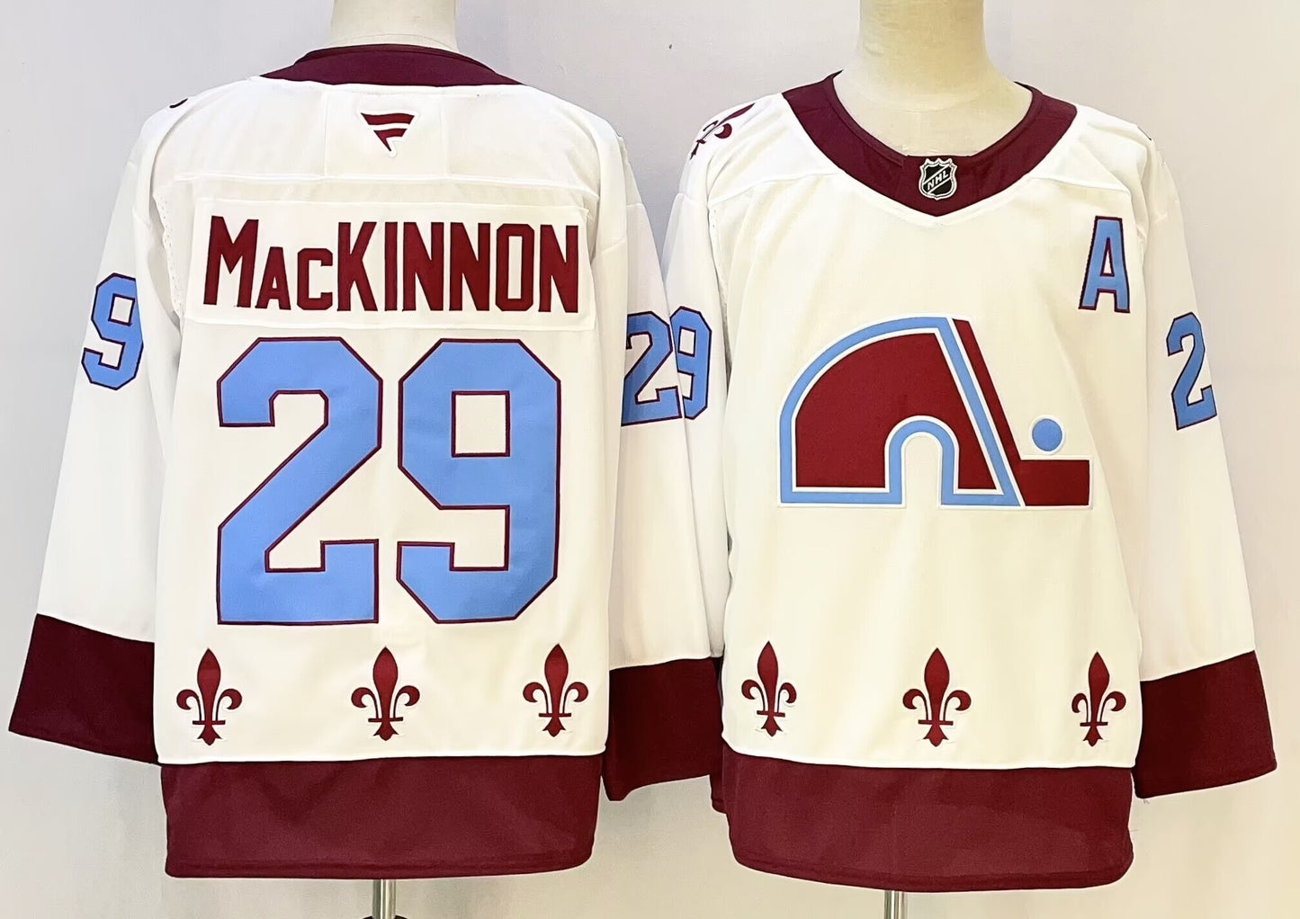 Men's Colorado Avalanche Nathan MacKinnon #29 White Premium Player Jersey