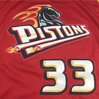 Men's Detroit Pistons Grant Hill 1998-99 Red Hardwood Classics Swingman Jersey1