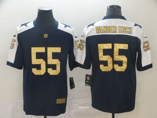 Men's Dallas Cowboys Leighton Vander Esch #55 Navy Authentic Game Jersey1