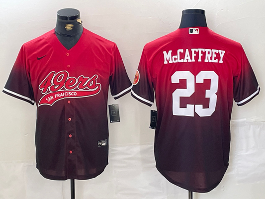 Men's San Francisco 49ers Christian McCaffrey #23 Scarlet Player Jersey1