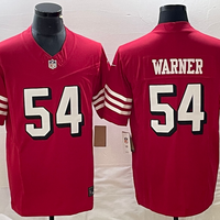 Men's San Francisco 49ers Fred Warner #54 Red Game Player Jersey2