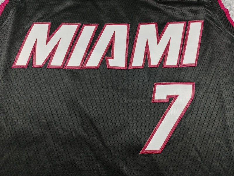 Men's Miami Heat Giannis Antetokounmpo #7 Black Swingman Jersey - Icon Edition