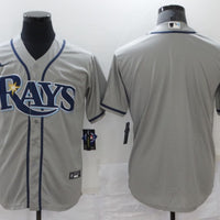 Men's Tampa Bay Rays Gray Replica Blank Jersey1