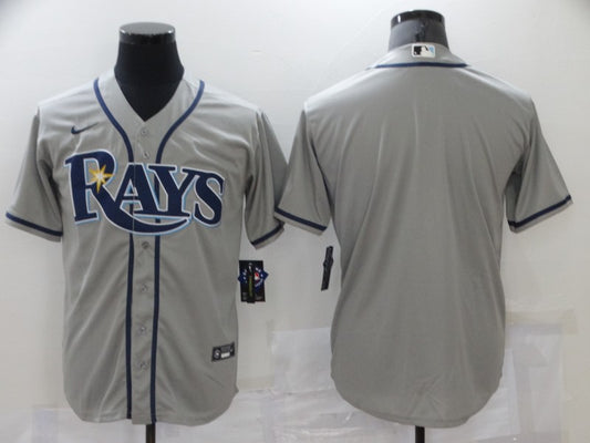 Men's Tampa Bay Rays Gray Replica Blank Jersey1