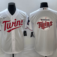 Men's Minnesota Twins White Home Replica Team Jersey1